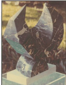 Abstract Black Portoro Marble Sculpture image