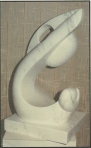 Abstract White Marble Sculpture image