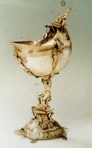 Beaker with Man on Turtle shaped stem image