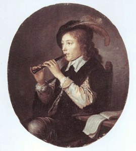 Boy Playing the Flute image
