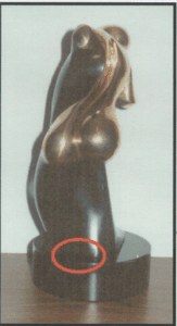Bronze Figure on Black Marble Base image