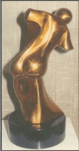 Bronze Sculpture Painted Gold Color image