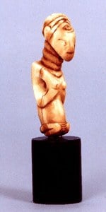 Carving of African Woman made of Hippopotamus Tooth image