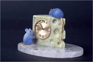 Cheese Clock with Mice image