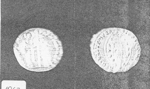 Coin Depicting Jesus (left) and Emperor (right) image