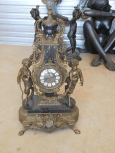 Double Satyr Bronze Clock image