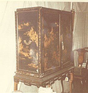 Eighteenth Century English Black Lacquer Cabinet image