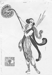 Escalve, Porteuse d'Eventail (Costume Design for 'Les Rois des Legendes') image