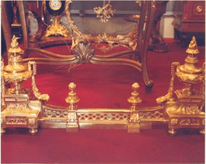 Gilt Bronze Fire Fender and Chenet image