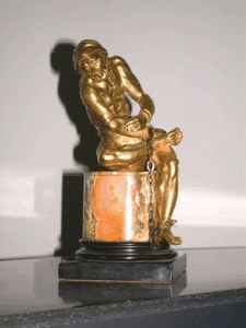 Gilt Bronze Statuette of a Slave in Chains image