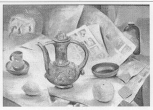 Guy Ignon Still Life with Newspaper and Coffee Pot image