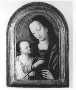 Madonna and Child with a Parakeet and Cherries image