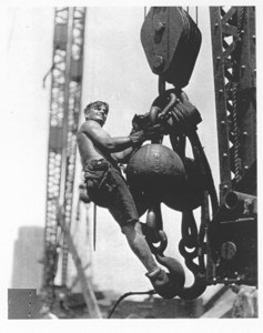 Man on Hoisting Ball, Empire State Building image