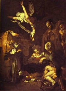 Nativity with San Lorenzo and San Francisco image