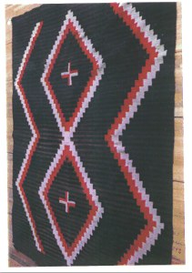 Navajo Germantown Moki Blanket (Purple, Black and White) image