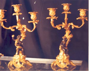 Pair of Gilt Bronze Candelabra image