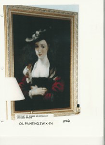 Portrait of a Woman Wearing a Black Hat image