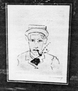 Portrait of Man with Hat and Pipe image