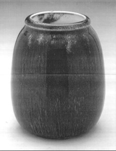Robineau, Deep red/blue glaze vase image