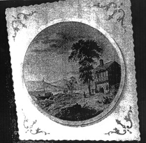 Roundel with Outdoor Scene of Lake and Sailboats image