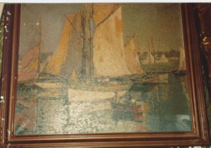 Sailing Ships and a Small Boat image