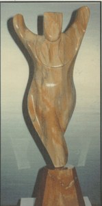 Sculpture of Figure Standing, Yellow Sienna Marble image