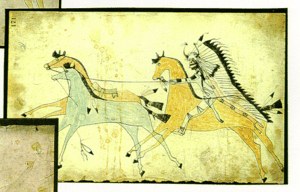 Sioux Warrior Ledger Drawing #2 image