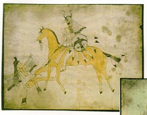 Sioux Warrior Ledger Drawing #6 image