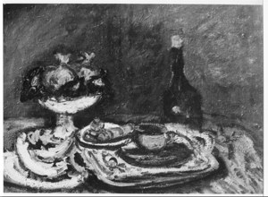 Still Life with Tea Tray and Black Bottle image