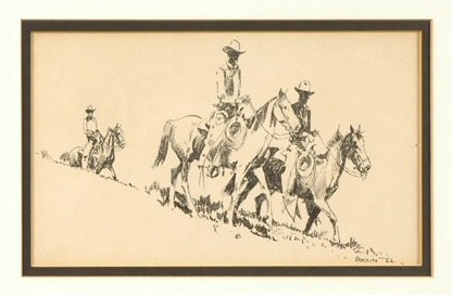 Three Mounted Cowboys image