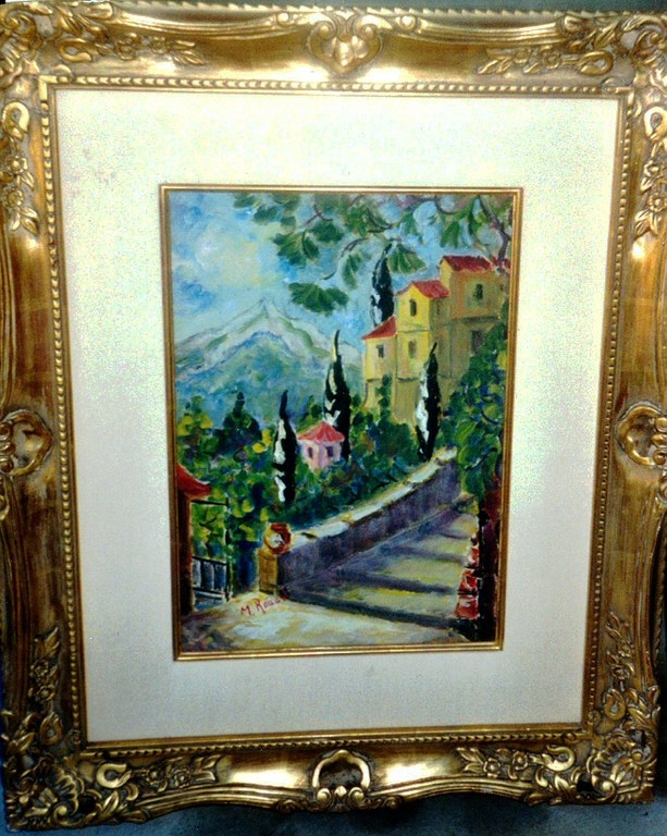 Untitled Madeleine Rouart oil on canvas painting of villas image