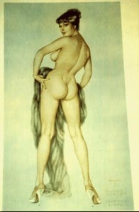 Untitled Vargas Lithograph (Nude with Fur Coat) image