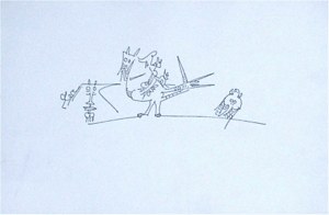 Wilfredo Lam Drawing of Bird image
